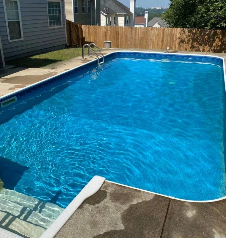 Swimming Pool With A Fence